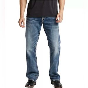 International concept men’s 38/30 Berlin slim straight jeans,‎ heavy stitching